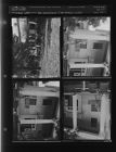 Man painting house and working in yard (4 Negatives (October 13, 1955) [Sleeve 22, Folder d, Box 7]